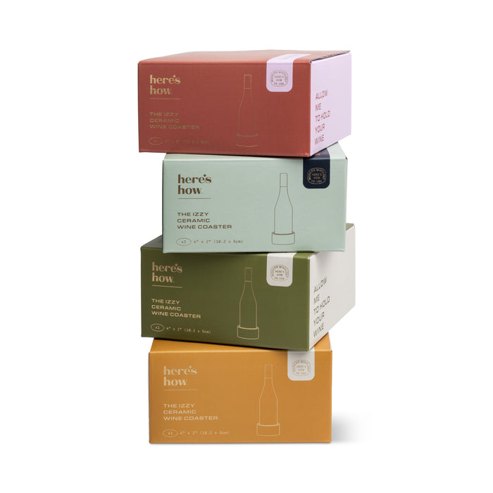 Sottobicchiere per vino Izzy - Righe blu e verdi