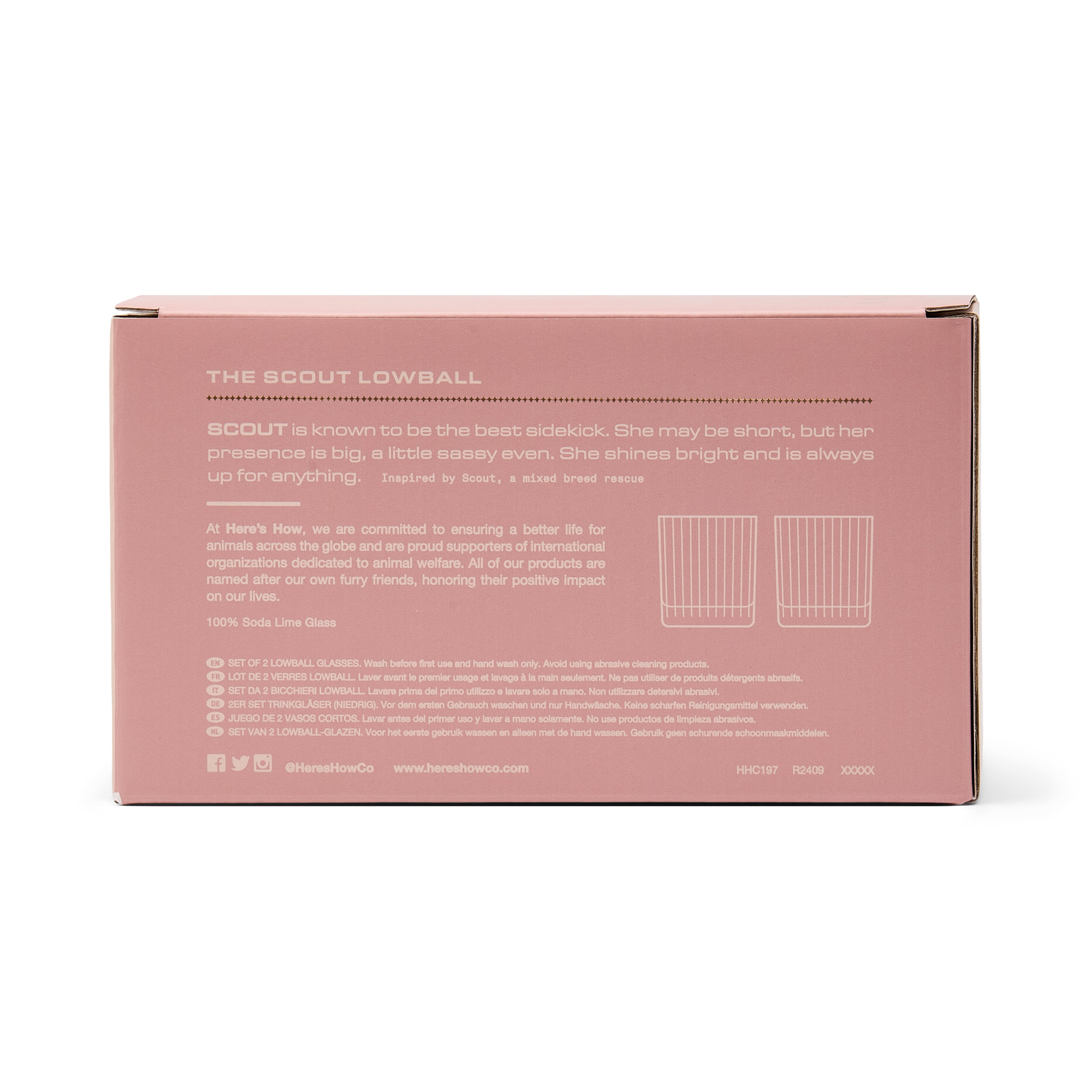 Bicchieri Lowball Scout Set da 2 - Colore Blush