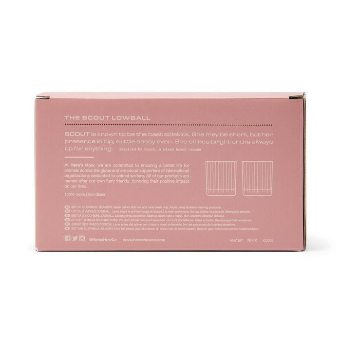 Bicchieri Lowball Scout Set da 2 - Colore Blush