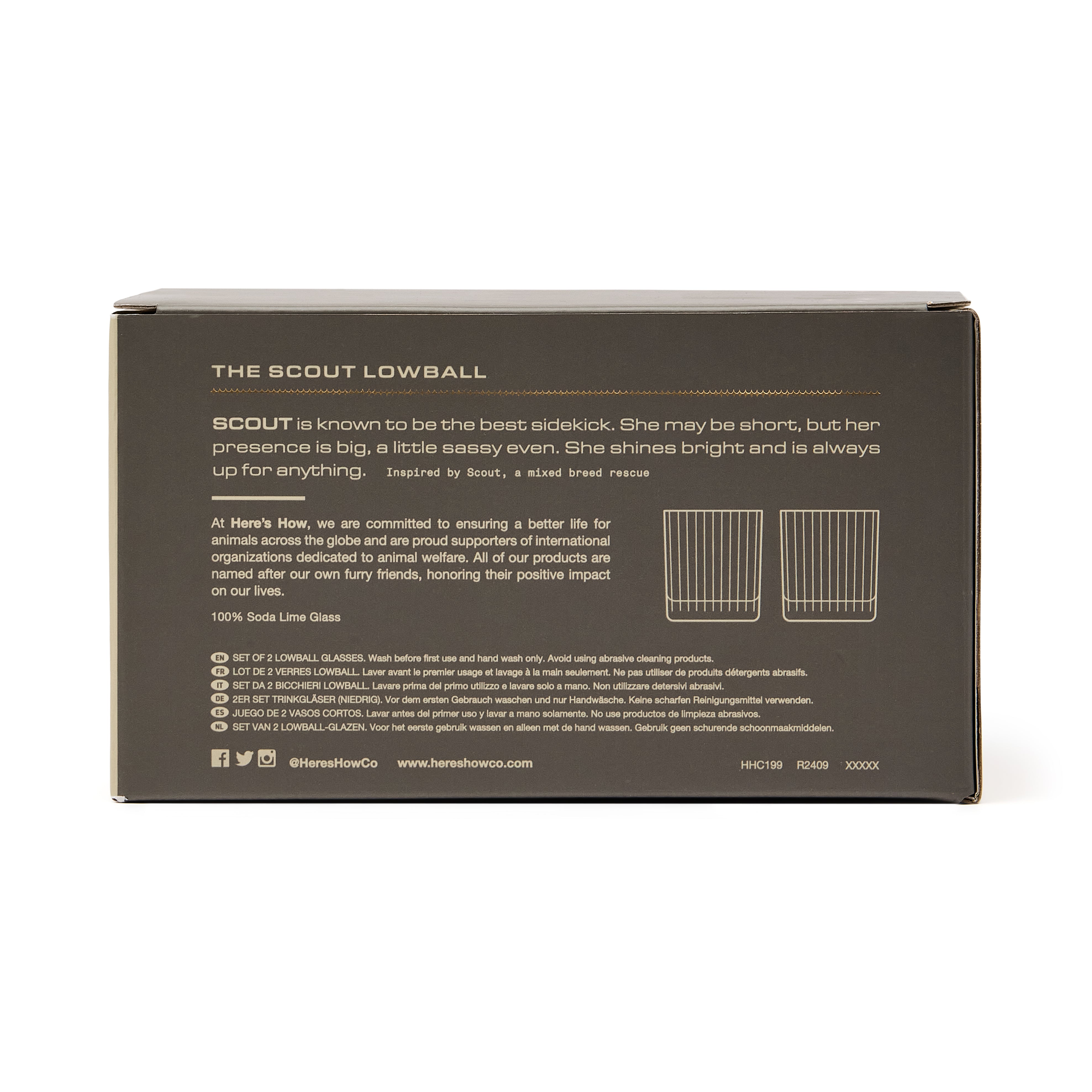 Bicchieri Lowball Scout Set da 2 - Colore Fumo