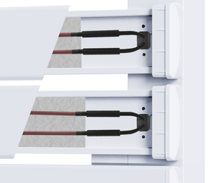 Scaldasalviette elettrico senza liquidi 500W H.101xL60cm HANAE bianco