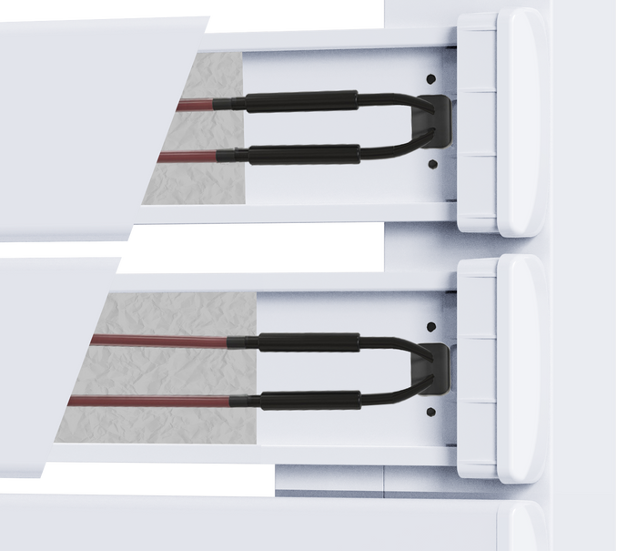 Scaldasalviette elettrico senza liquidi 500W H.101xL60cm HANAE bianco