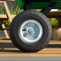 Set di 4 Pneumatici di Ricambio Foro da 16 Mm per Carrello da Giardino, Carriola e Carrello