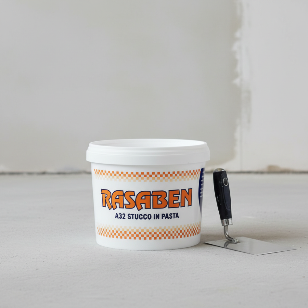 Stucco pronto in pasta riempitivo bianco per rifinitura muri *** formato 1 kg, confezione 1