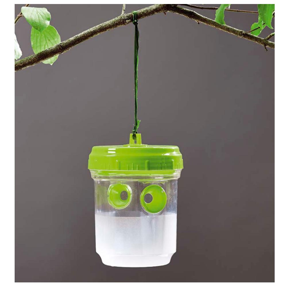 Trappola insetticida per vespe e mosche ed insetti vari box da 2 pezzi per orti giardini cortini e terrazzi