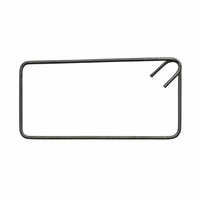 Staffa chiusa armatura ferro 20 x 50 cm strutture cemento confezione 1 pezzo