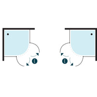 Ogomondo cabina doccia semicircolare due ante battenti cristallo 8 mm *** misure 78-80x78-80xh195 cm, confezione 1