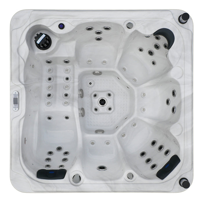 Minipiscina vasca idromassaggio 210x210x95 cm da esterno 6 persone | Garda