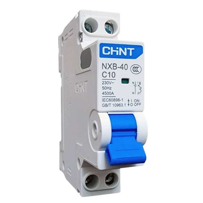 Chint 817016 interruttore magnetotermico 1p+n curva c 10a 230v 4,5ka 1 modulo
