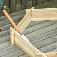 Letto per Orto Senza Base e con Struttura a Incastro, in Legno, 100x92x16cm