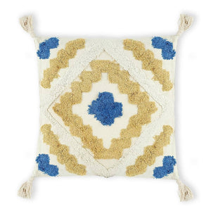 Cuscino da salotto ricamato con rombi colorati Prism