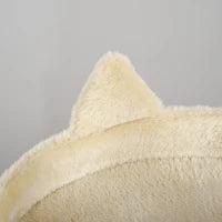 Albero Tiragraffi per Gatti Adulti con Cuccia Spaziosa e Piattaforma, 104 cm, Bianco Crema