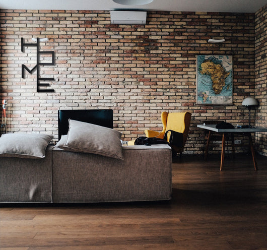 Decorazione da parete HOME in acciaio -nero- cm 43x72 h