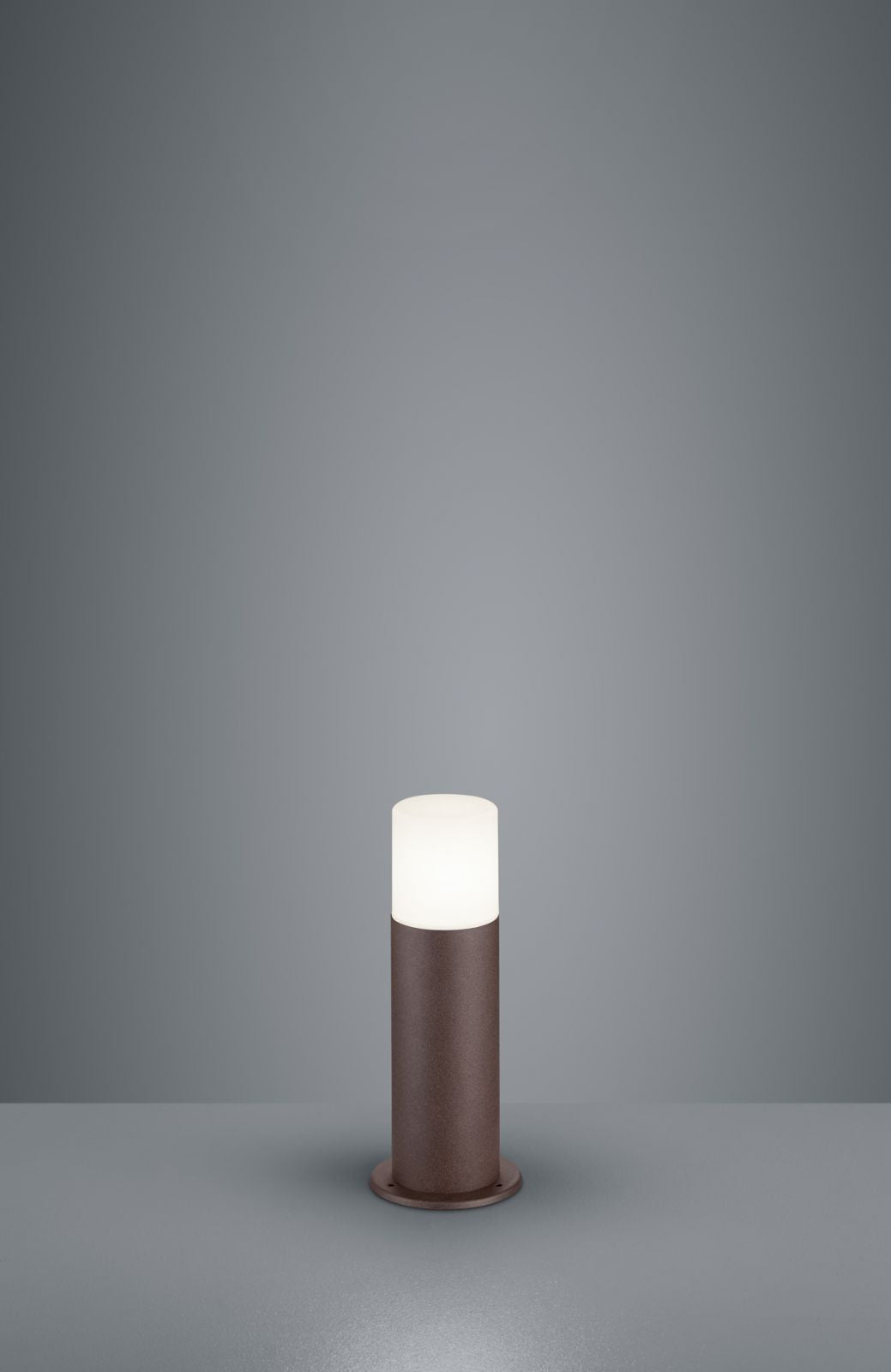 HOOSIC PALO DA ESTERNO FUSIONE DI ALLUMINIO COLORE RUGGINE H. 30CM 1 LUCE ATTACCO E27