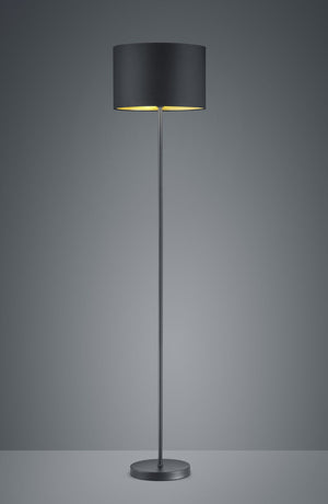 HOSTEL PIANTANA PARALUME TESSUTO NERO INTERNO ORO H.160CM, D.35CM 1 LUCE ATTACCO E27