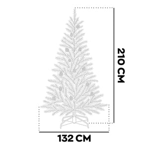 Boho - Albero di Natale con pigne in PVC ø132x210H cm, 1053 Punte