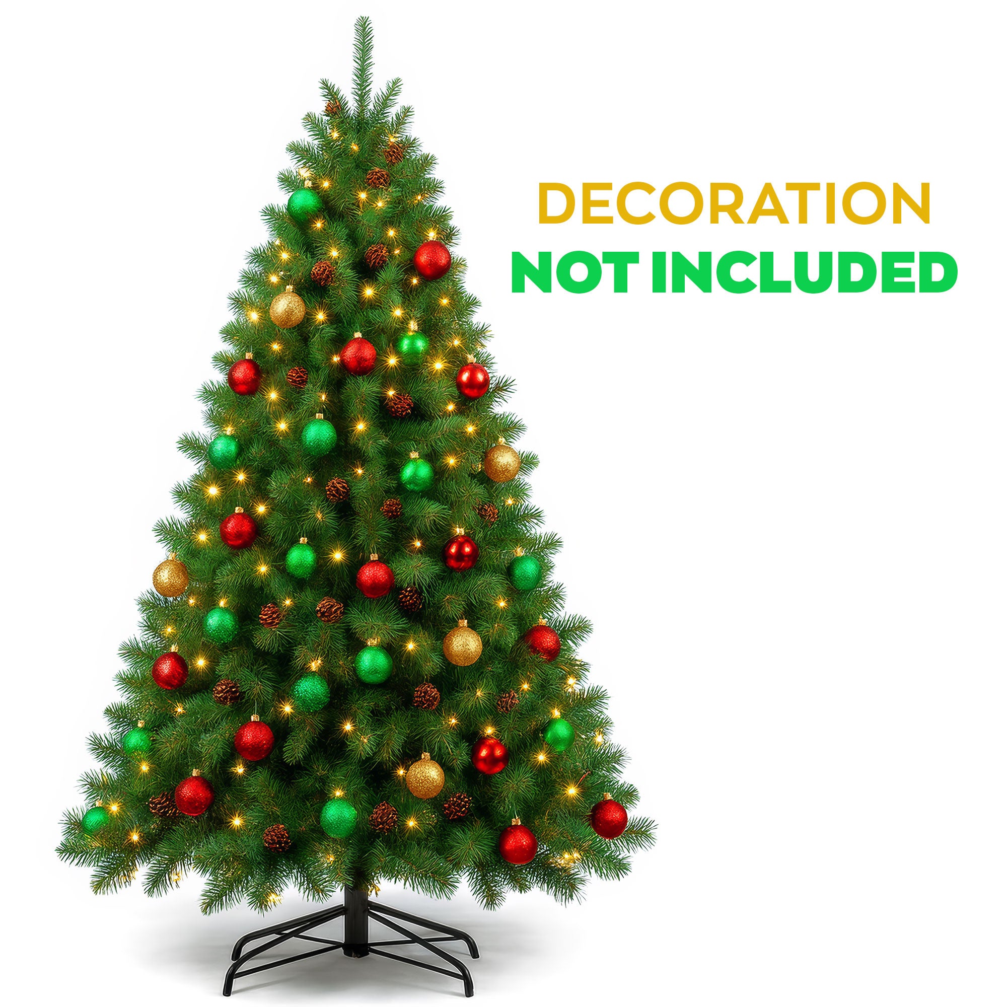 Boho - Albero di Natale con pigne in PVC ø142x240H cm, 1407 Punte