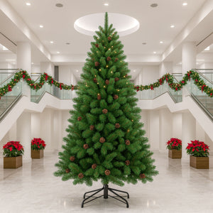 Boho - Albero di Natale con pigne in PVC ø142x240H cm, 1407 Punte