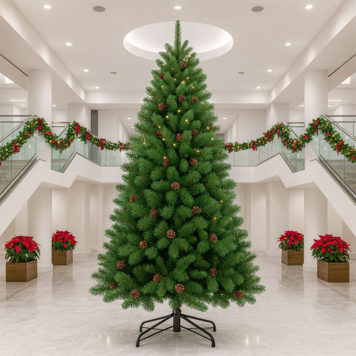 Boho - Albero di Natale con pigne in PVC ø142x240H cm, 1407 Punte