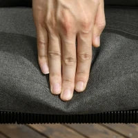 Set da Giardino 5 Pezzi in Rattan PE e Acciaio, 4 Sedie da Esterno con Cuscini e Tavolo Rettangolare