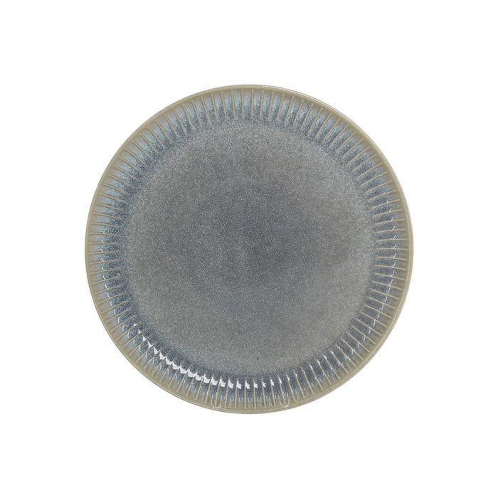 Set di 18 piatti in ceramica Erika rifiniti a mano grigio