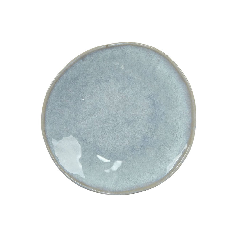 Set da 18 piatti in ceramica moderni blu