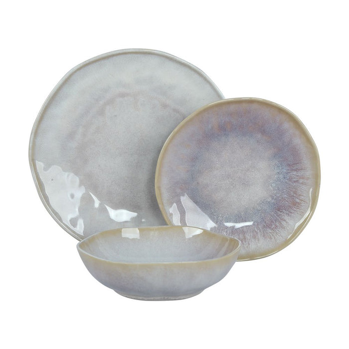 Set da 18 piatti in ceramica moderni glicine