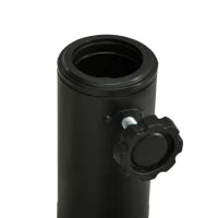 Outusnny Base per Ombrellone da 18 kg con Manovella Girevole, in Acciaio, HDPE e Cemento, Ø45x36 cm, Nero