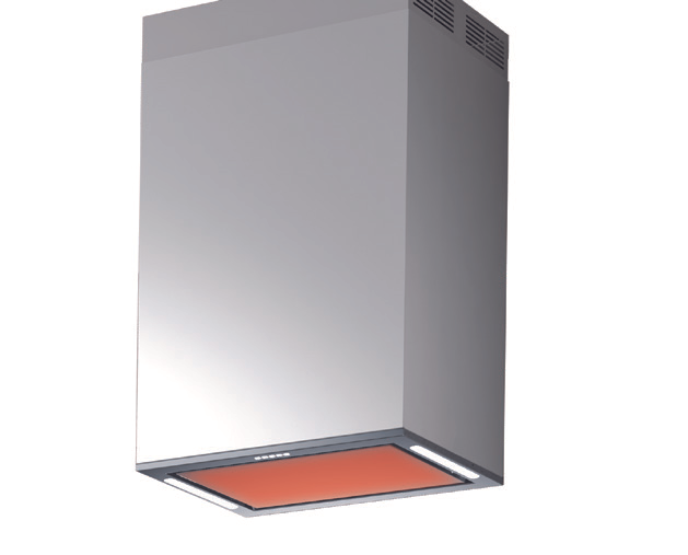 CAPPA GINZA ISOLA cm 60x40 - Nero - 800 m3/h