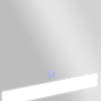 Armadietto Pensile da Bagno con 1 Anta, Specchio e Luci a LED | 2 Ripiani Interni | MDF Bianco (60 x 50 x 15cm)