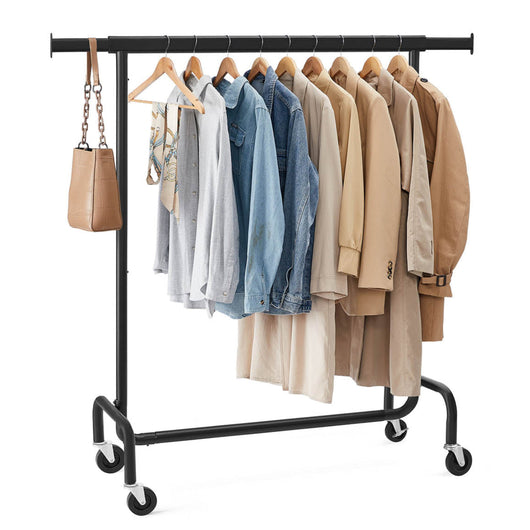 Appendiabiti portata massima 130 kg telescopico regolabile con ruote in metallo cromato 12_0006976