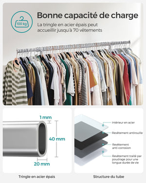 Appendiabiti in metallo per carichi pesanti portata 90 kg 12_0003725