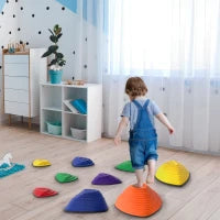 Set di 9 pietre di equilibrio, design antiscivolo, per interni & esterni, impilabile, Multicolore