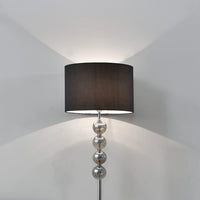 Lampada da Terra Alta 155 cm Lampada a Stelo con 4 Sfere Decorative Piantana con Paralume Cilindrico Nero - lux.pro