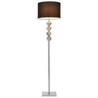 Lampada da Terra Alta 155 cm Lampada a Stelo con 4 Sfere Decorative Piantana con Paralume Cilindrico Nero - lux.pro