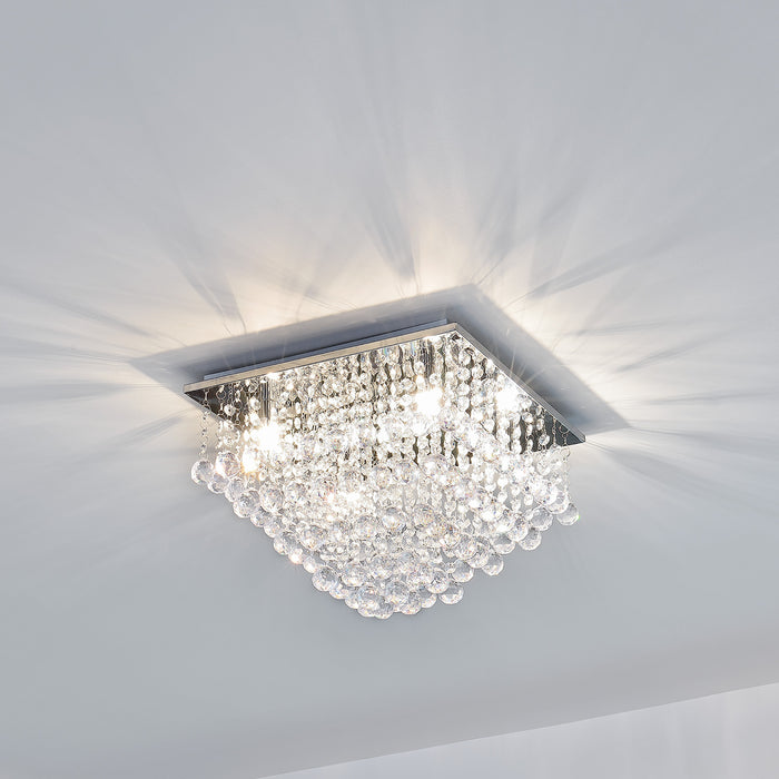 Lampada da Soffitto Veli Prisma a Forma di Prisma Plafoniera con Cristalli Artificiali lux.pro