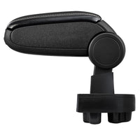 [pro.tec] Bracciolo centrale - Poggiabraccio con vano portaoggetti - imbottito - in similpelle - nero con cucitura