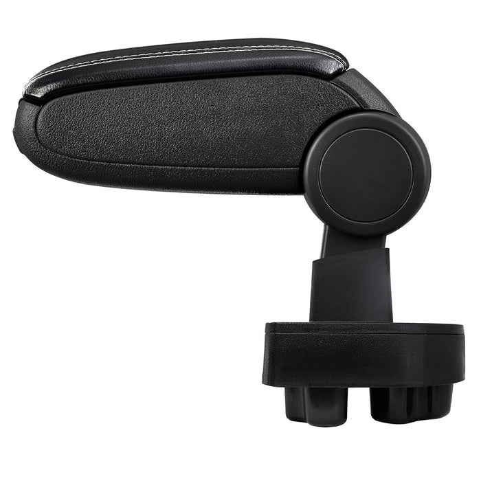 [pro.tec] Bracciolo centrale - Poggiabraccio con vano portaoggetti - imbottito - in similpelle - nero con cucitura