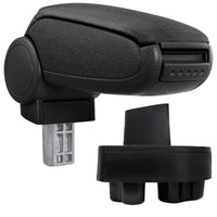 Bracciolo centrale per Opel Corsa C / Opel Combo C con scomparto imbottito in tessuto nero 03_0000573