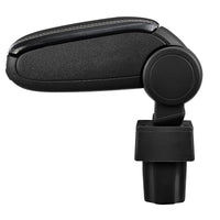 [pro.tec] Bracciolo centrale - Poggiabraccio con vano portaoggetti - imbottito - in similpelle - nero con cucitura