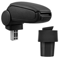 Poggiabraccio con vano portaoggetti per Opel Astra G - Similpelle - nero [pro.tec]