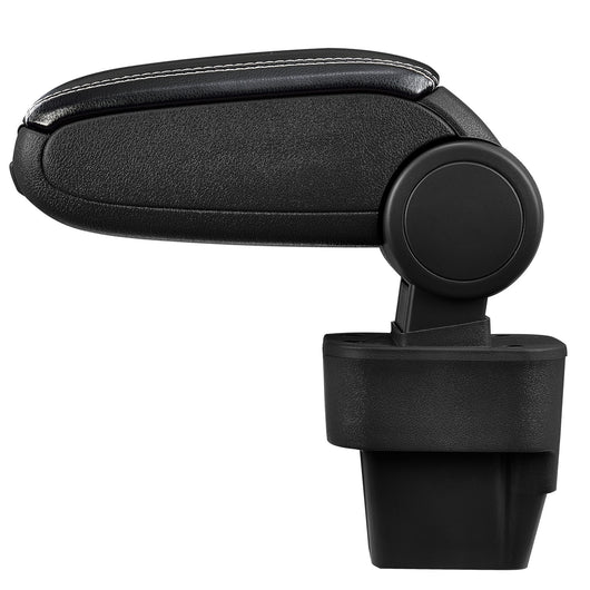 [pro.tec] Bracciolo centrale - Poggiabraccio con vano portaoggetti - imbottito - in similpelle - nero con cucitura