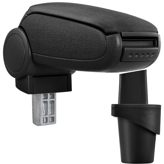 [pro.tec] Bracciolo centrale - Poggiabraccio con vano portaoggetti - imbottito - in tessuto - nero - VW Touran / Caddy