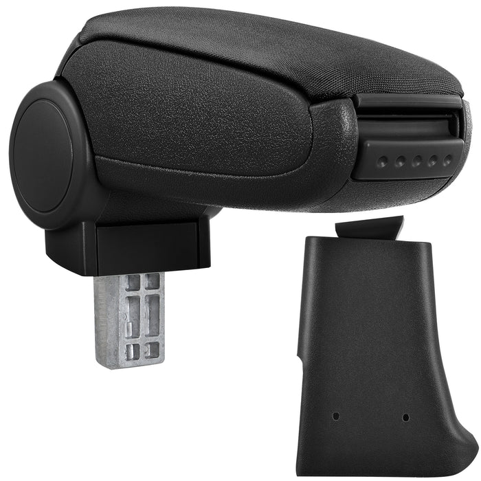 [pro.tec] Bracciolo centrale - Poggiabraccio con vano portaoggetti - imbottito - in tessuto - nero - Golf 3