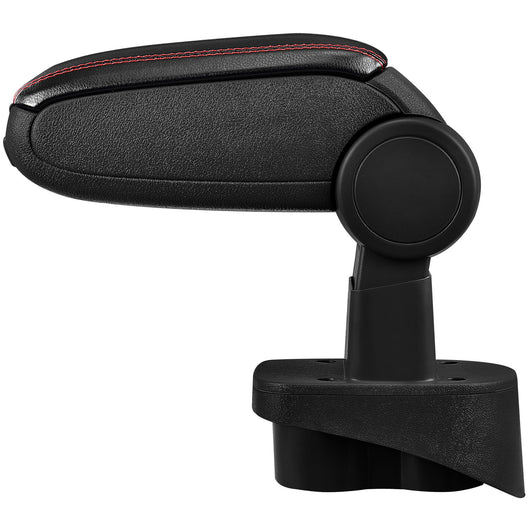 [pro.tec] Bracciolo centrale - Poggiabraccio con vano portaoggetti - imbottito - in similpelle - nero con cucitura rossa