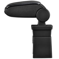 [pro.tec] Bracciolo centrale - Poggiabraccio con vano portaoggetti - imbottito - in similpelle - nero con cucitura