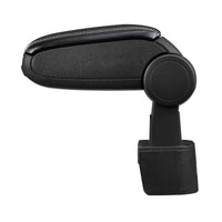 Bracciolo centrale per Nissan Micra con scomparto imbottito in pelle nera-sintetico con cuciture bianche 03_0000527