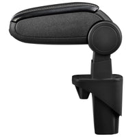 [pro.tec] Bracciolo centrale - Poggiabraccio con vano portaoggetti - imbottito - in similpelle - nero con cucitura