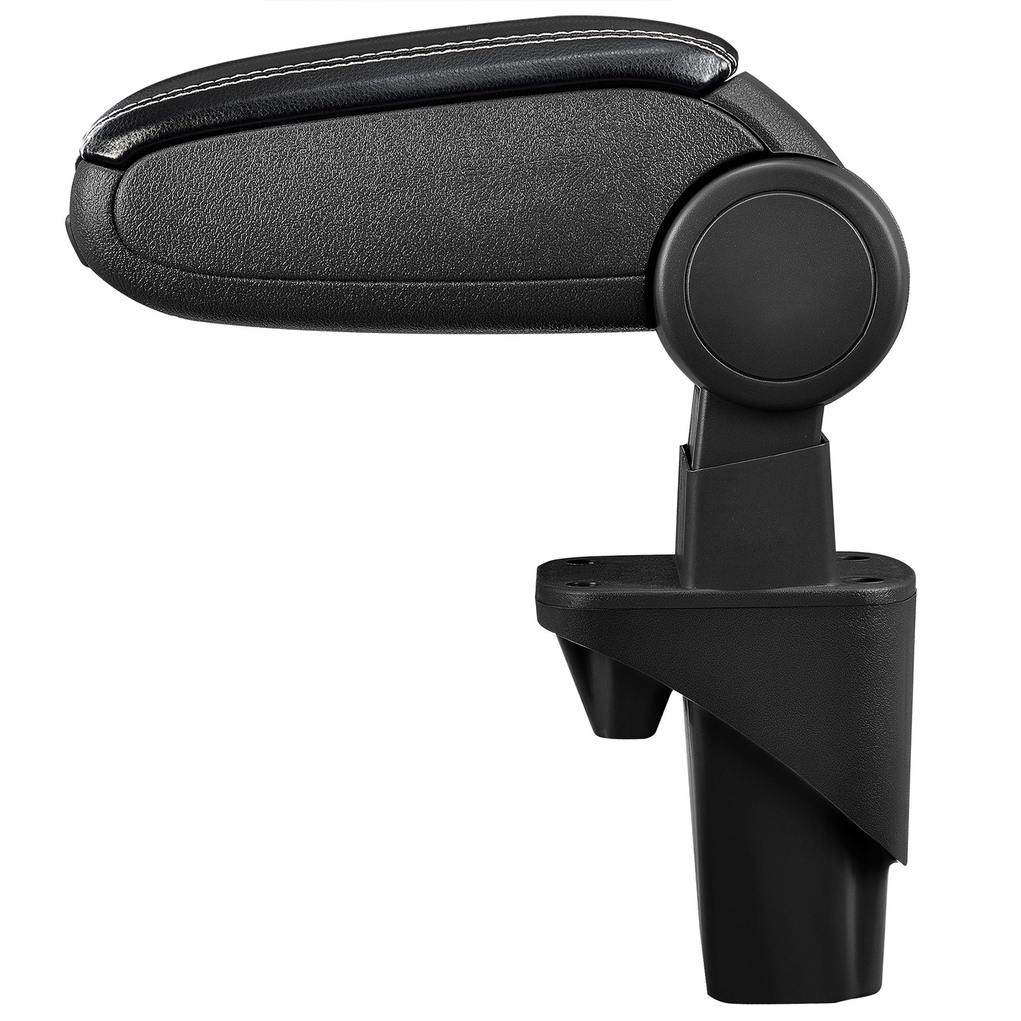 [pro.tec] Bracciolo centrale - Poggiabraccio con vano portaoggetti - imbottito - in similpelle - nero con cucitura