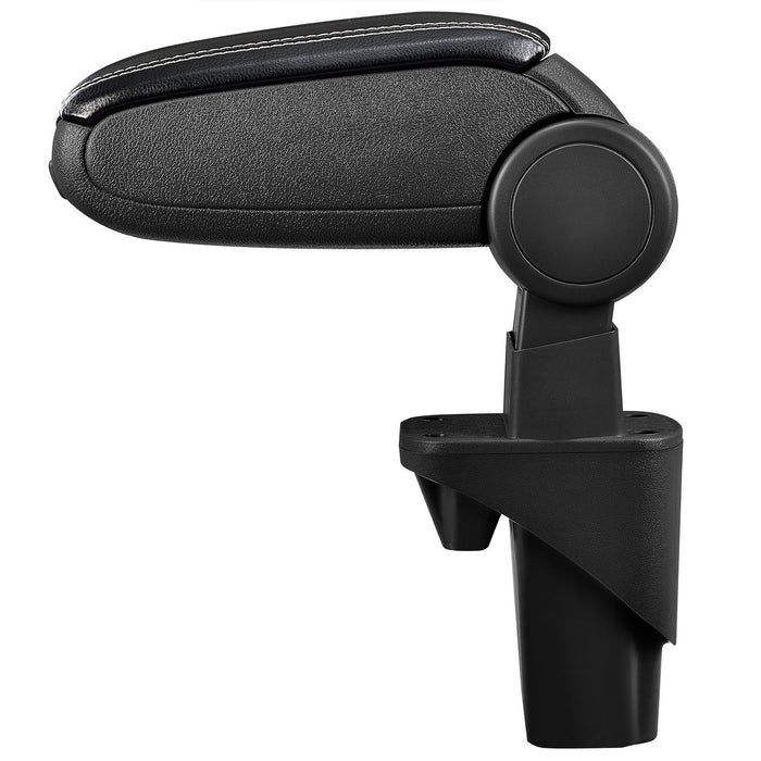 [pro.tec] Bracciolo centrale - Poggiabraccio con vano portaoggetti - imbottito - in similpelle - nero con cucitura